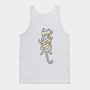 Halloween Costume Cat Mummy Tank Top